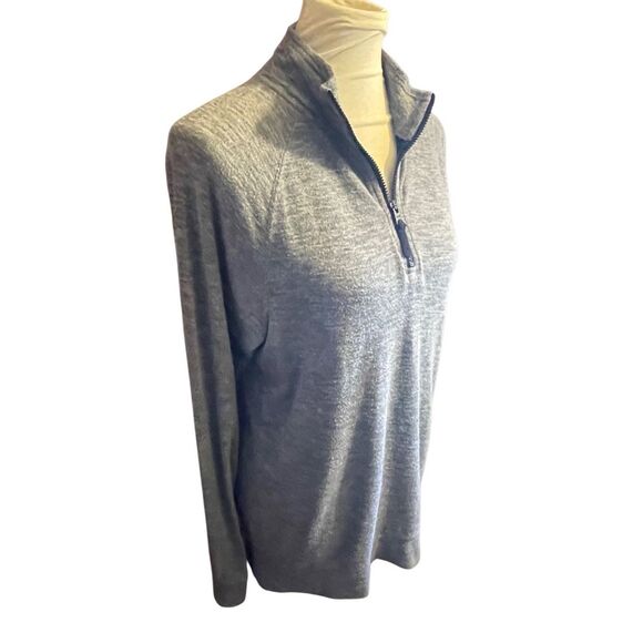 Abercrombie & Fitch Long Sleeve Half Zip Gray Pullover Sweater Size Small - Picture 6 of 9